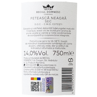 Beciul Domnesc | Grand Reserve | Vin rosu Grand Reserve 0.75L