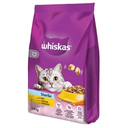 Whiskas | Hrana uscata cu pui pentru pisici sterilizate 1.4kg