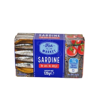 Fish Market | Sardine in sos de rosii 120g