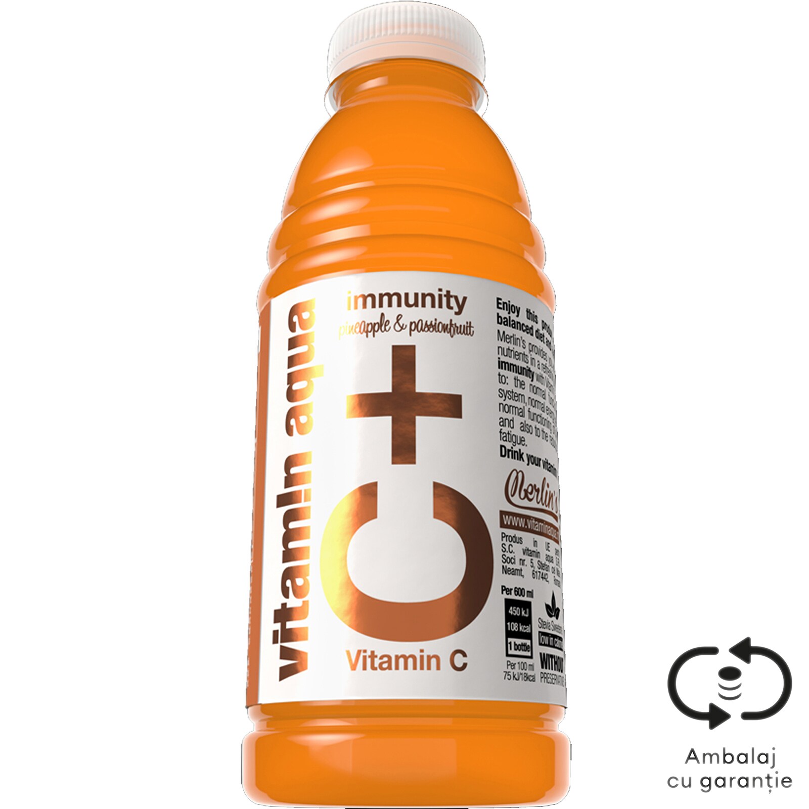 Vitamin Aqua | Apa cu vitamine C+ immunity 600ml | Mega-image