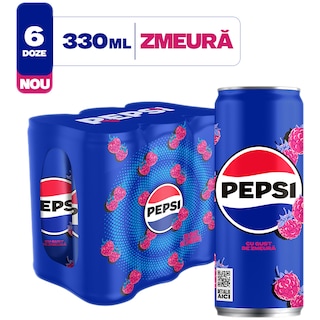 Pepsi | Bautura cu aroma de cola si suc de zmeura 6x330ml
