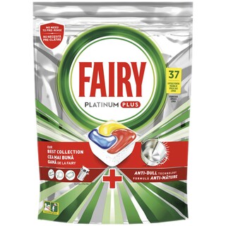 Fairy | Platinum Plus | Detergent pentru masina de spalat vase, 37 capsule