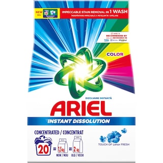 Ariel | Detergent pudra Color Touch of Lenor Fresh, 20 spalari 1.5kg