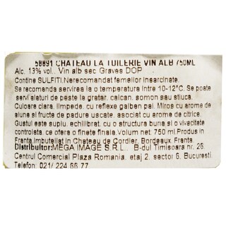 Chateau de la Tuilerie | Vin alb 0,75l