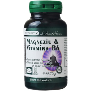 Pro Natura | Supliment alimentar Magneziu si vitamina B6 60 capsule