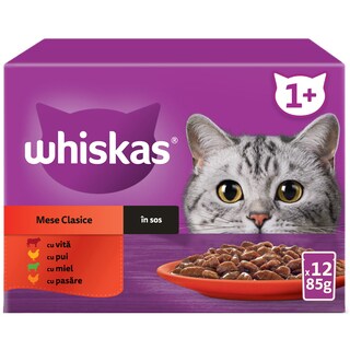 Whiskas | Hrana umeda pisici Mese Clasice in sos 12x85g