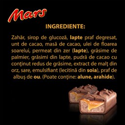 Mars | Baton de ciocolata cu lapte cu miez de caramel si nuga 3x45g