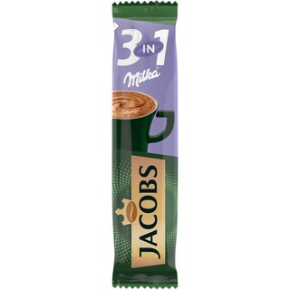 Jacobs | Milka | Amestec de cafea solubila, cacao, pudra pentru cafea si zahar, 3in1 18g