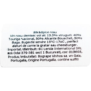 Silk&Spice | Vin rosu demisec Red Blend 0.75L