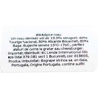 Silk&Spice | Vin rosu demisec Red Blend 0.75L