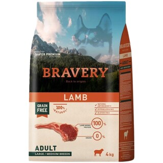 Bravery | Hrana uscata Adult Large/Medium Lamb 4kg