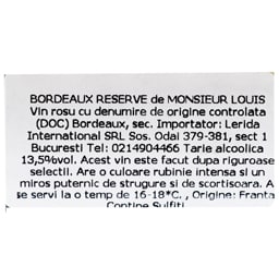 Louis Eschenauer | Reserve de Monsieur Louis | Vin rosu  0.75l