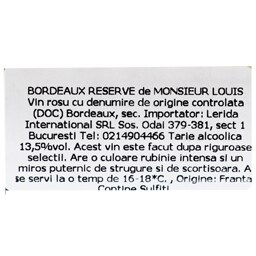 Louis Eschenauer | Reserve de Monsieur Louis | Vin rosu  0.75l