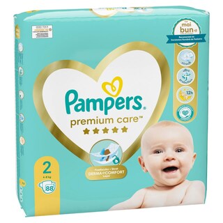 Pampers | Scutece bebelusi Marimea 2, 4-8 kg, 88 buc