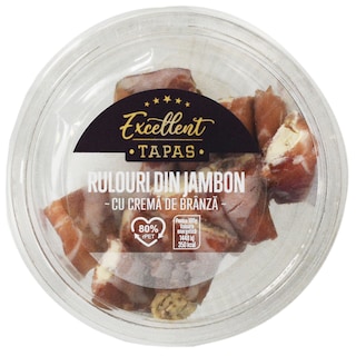 Excellent | Rulouri din jambon cu crema de branza si smochine 70g