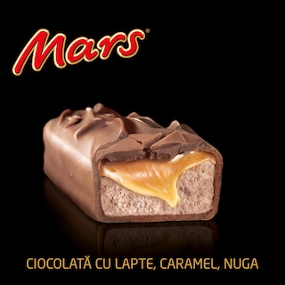 Mars | Baton de ciocolata cu lapte cu miez de caramel si nuga 3x45g