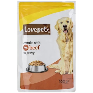 Lovepet | Hrana umeda pentru caini, cu vita in sos 100g
