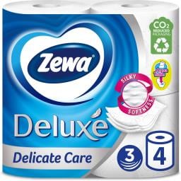 Hartie igienica Deluxe Delicate Care, 3 straturi, 4 role