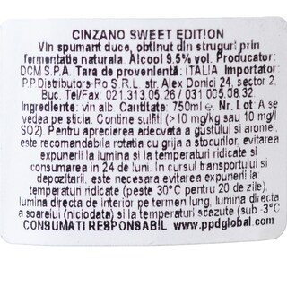 Cinzano | Gran Dolce | Vin spumant dulce 0.75L