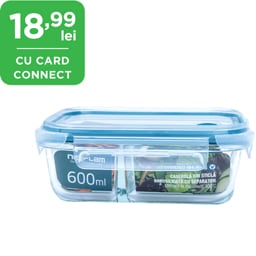 Neoflam | Caserola din sticla borosilicata cu separator, 600ml