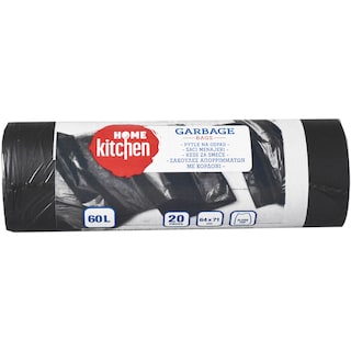 Home Kitchen | Saci menajeri negri, 60L, 20 buc.