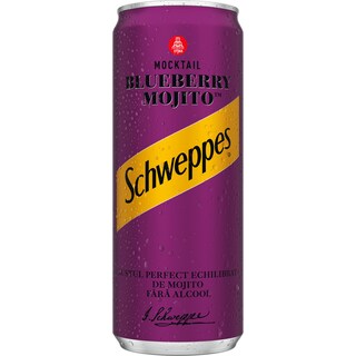 Schweppes | Bautura racoritoare Mocktail Blueberrry Mojito 0.33L
