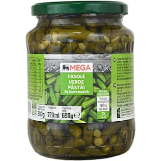 MEGA | Fasole verde pastai in saramura 690g