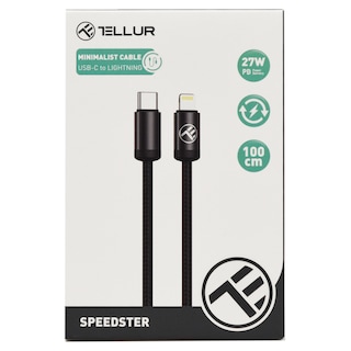 Tellur | Cablu minimalist USB-C la Lightning, PD24W, 1m