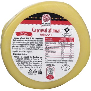 Gusturi romanesti | Cascaval afumat 40% grasime