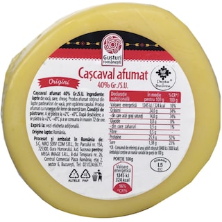 Gusturi romanesti | Cascaval afumat 40% grasime