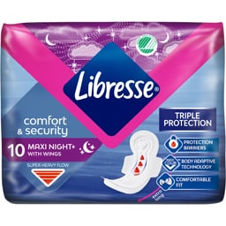 Libresse | Absorbante Maxi Goodnight, 10 bucati
