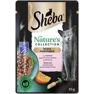 Sheba | Hrana umeda pentru pisici adulte, cu somon in sos 85g