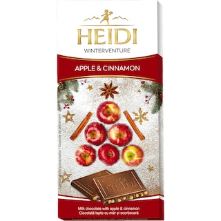 Heidi | Ciocolata cu lapte, cu mar si scortisoara 90g