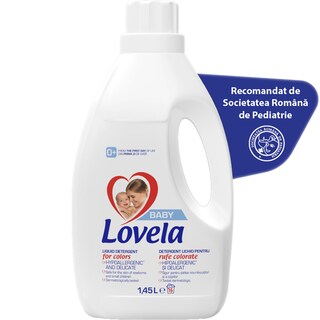 Lovela | Detergent lichid Baby, pentru rufe colorate, 16 spalari 1.45l