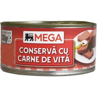 MEGA | Conserva cu carne de vita 300g