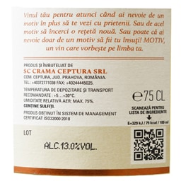 Crama Ceptura | Motiv | Vin alb demisec Feteasca Regala, Chardonnay 0.75L
