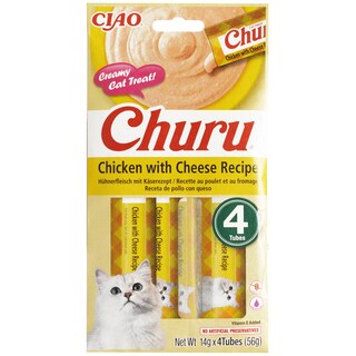 Inaba | Churu | Recompense cremoase cu pui si branza petnru pisici 4x14g