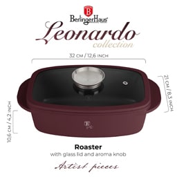 Berlinger Haus | Tava pentru friptura cu capac din sticla si buton pentru aroma