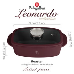 Berlinger Haus | Tava pentru friptura cu capac din sticla si buton pentru aroma
