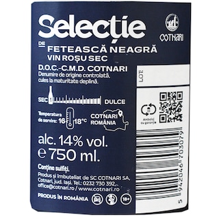 Cotnari | Selectie | Vin rosu sec Selectie de Feteasca Neagra 0.75L