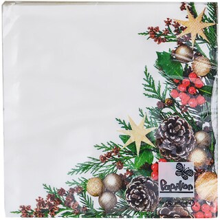 Herlitz | Pachet 20 servetele Craciun, 3 straturi, 33x33 cm, multicolor