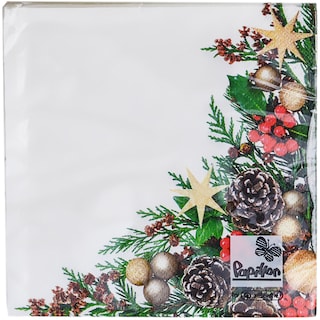 Herlitz | Pachet 20 servetele Craciun, 3 straturi, 33x33 cm, multicolor