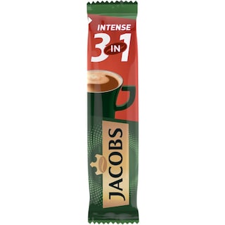 Jacobs | Amestec de cafea solubila, pudra pentru cafea si zahar Intense 3in1 17.5g