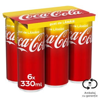 Coca-Cola | Bautura racoritoare carbogazoasa cu gust de lamaie 6x330ml