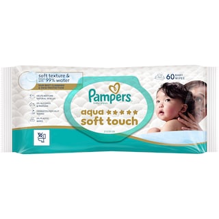 Pampers | Servetele umede Aqua Soft Touch, 60 servetele