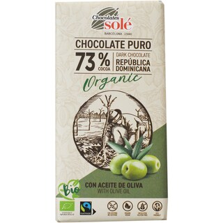 Chocolates Sole | Ciocolata neagra ecologica cu ulei de masline extravirgin 100g