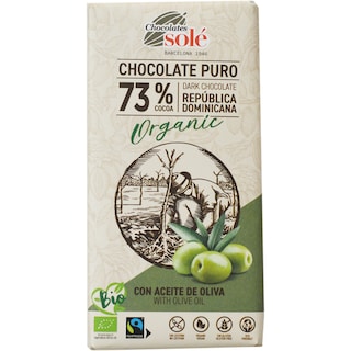 Chocolates Sole | Ciocolata neagra ecologica cu ulei de masline extravirgin 100g