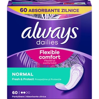Always Dailies | Absorbante zilnice Normal, 60 bucati