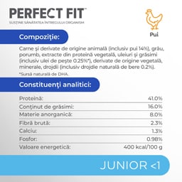 Perfect Fit | Hrana uscata, completa, bogat in pui, pentru pui de pisica 750g