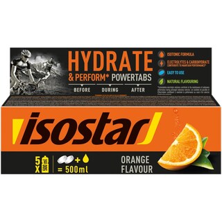 Isostar | Powertabs | Tablete izotonice cu aroma de portocale 120g